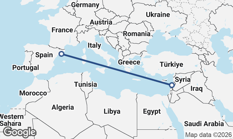Beirut to Barcelona