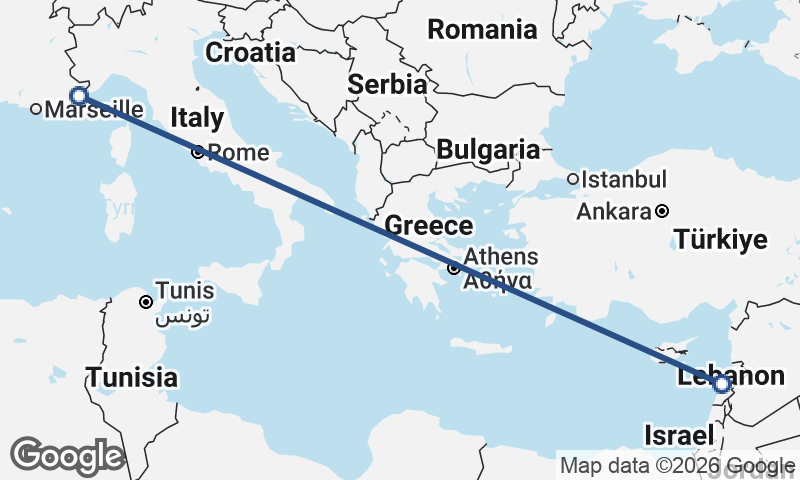 Beirut to Nice