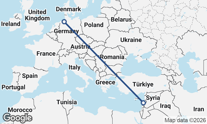 Beirut to Bremerhaven