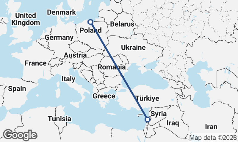 Beirut to Gdańsk