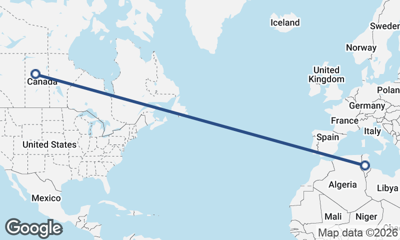 Tunisia to Canada