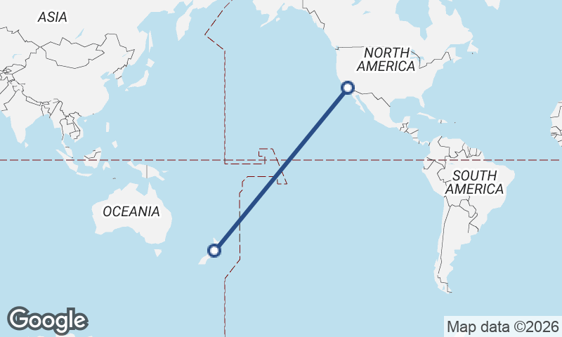 Los Angeles to Wellington