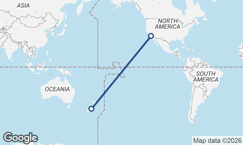Los Angeles to Christchurch