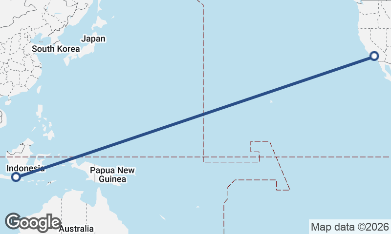 Los Angeles to Surabaya