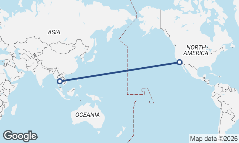Los Angeles to Bangkok