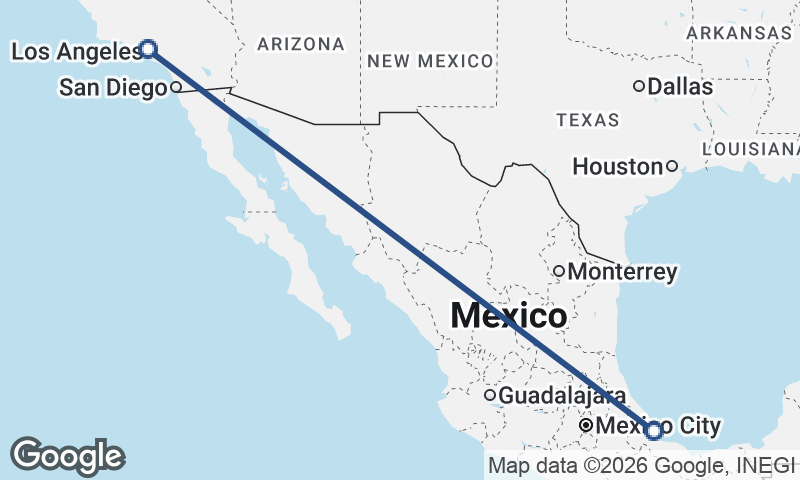 Los Angeles to Veracruz