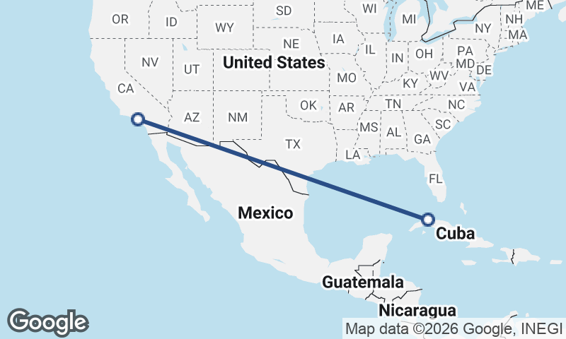 Los Angeles to Havana