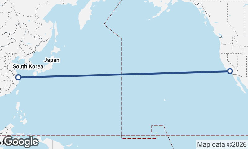 Los Angeles to Shanghai