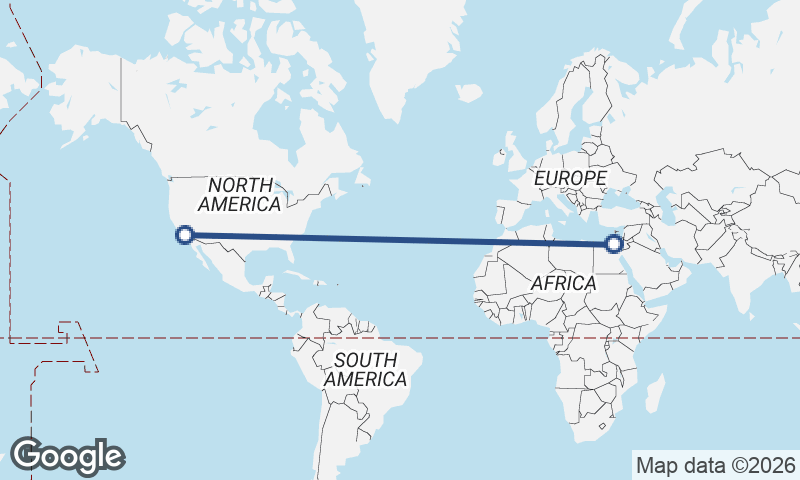 Los Angeles to Port Said