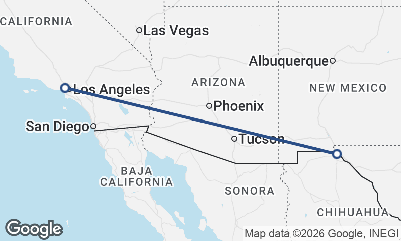 Los Angeles to Juárez