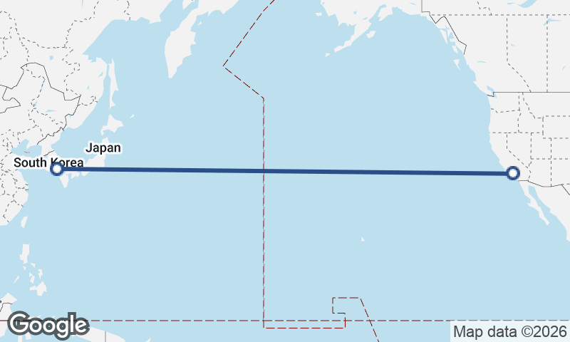 Los Angeles to Busan