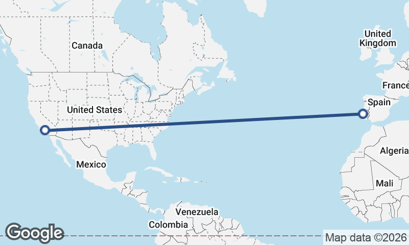 Los Angeles to Lisbon