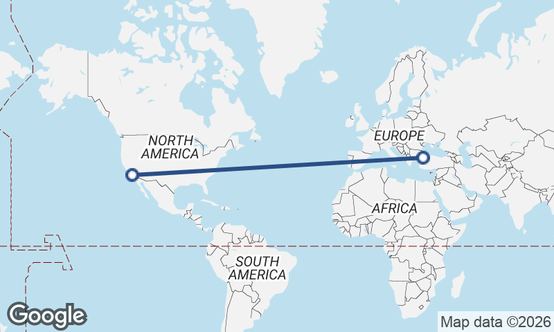 Los Angeles to Istanbul