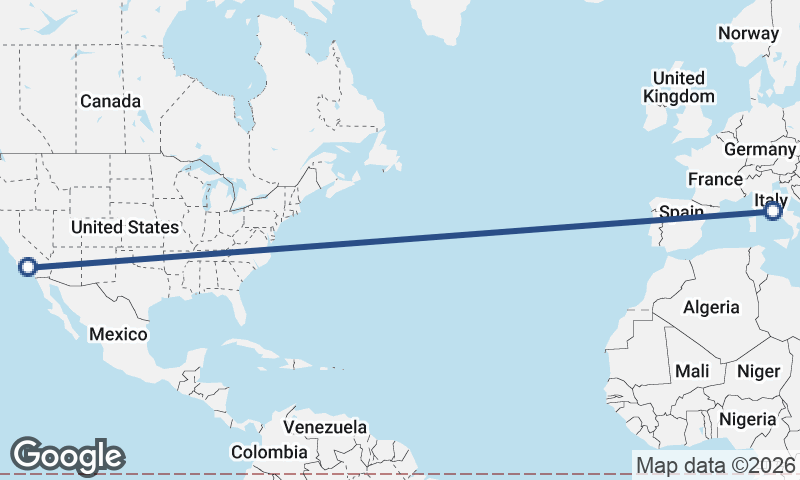 Los Angeles to Rome