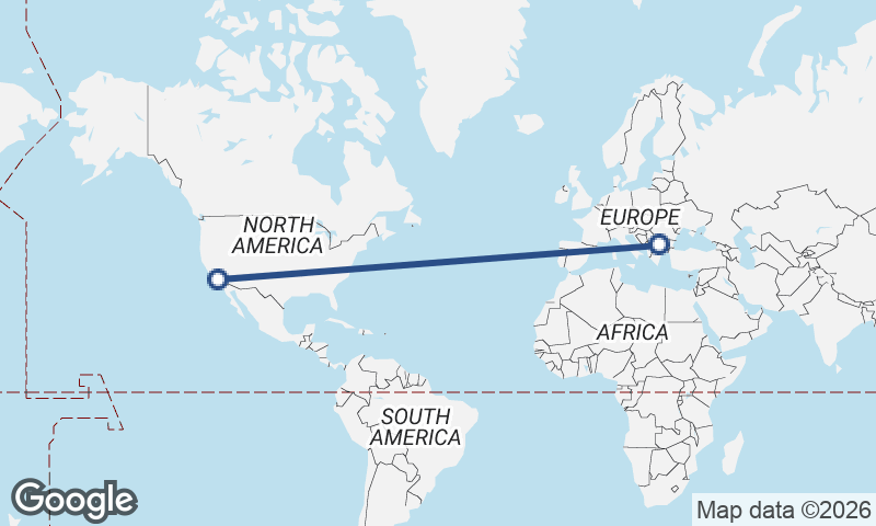 Los Angeles to Sofia