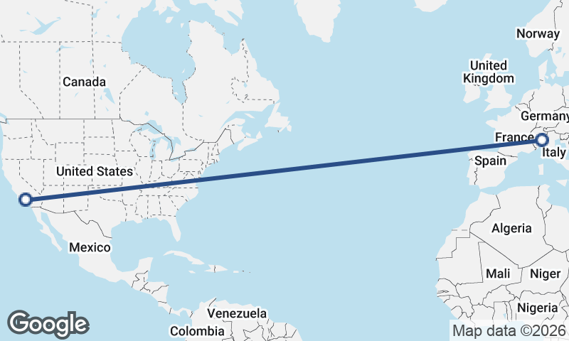 Los Angeles to Milan