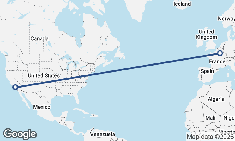 Los Angeles to Reims