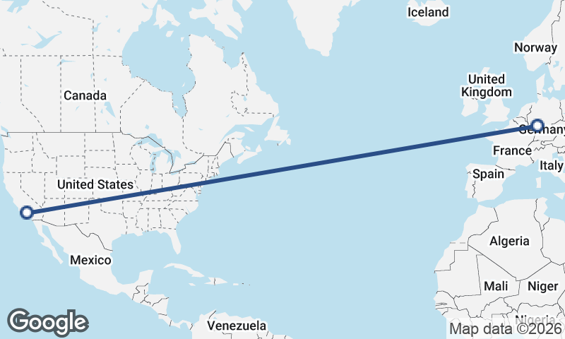 Los Angeles to Frankfurt