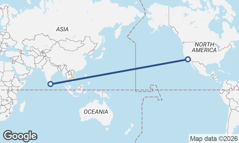 Los Angeles to Colombo