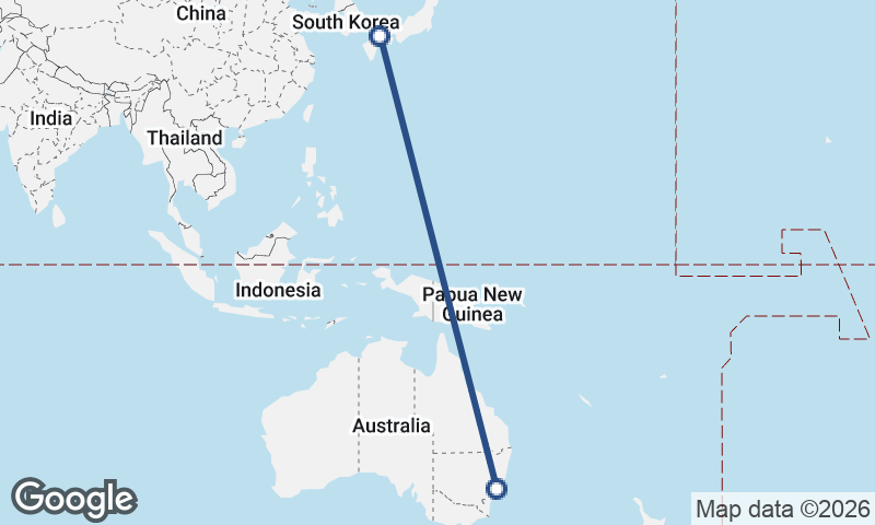 Hiroshima to Sydney