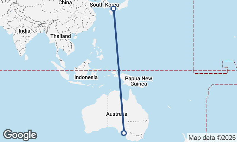 Hiroshima to Adelaide