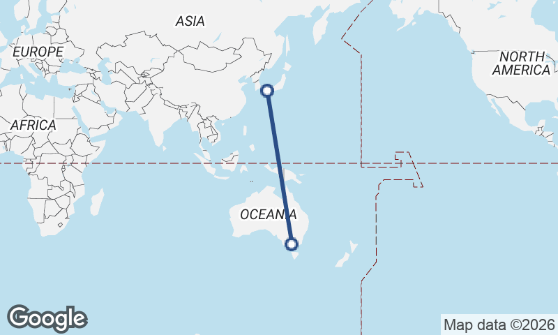 Hiroshima to Melbourne
