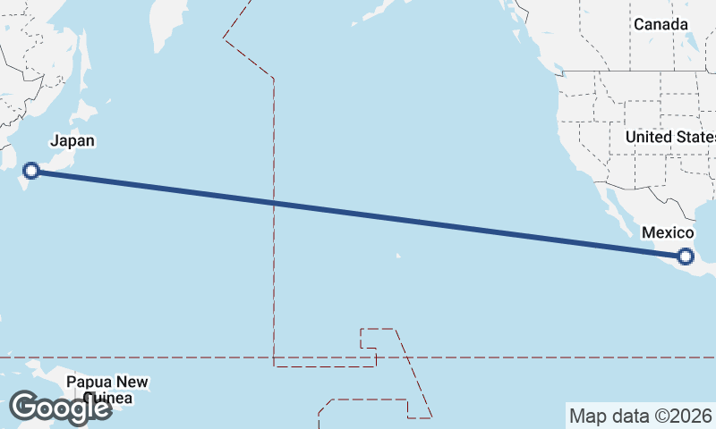 Hiroshima to Mexico City