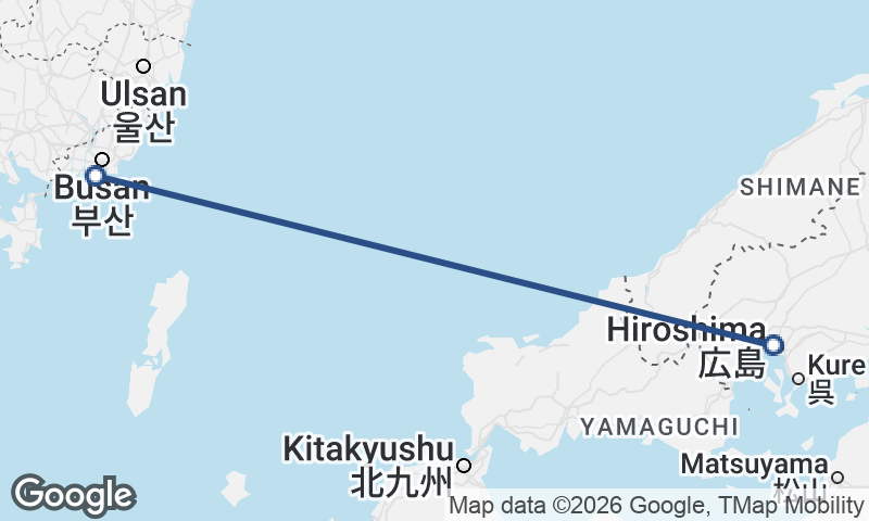 Hiroshima to Busan