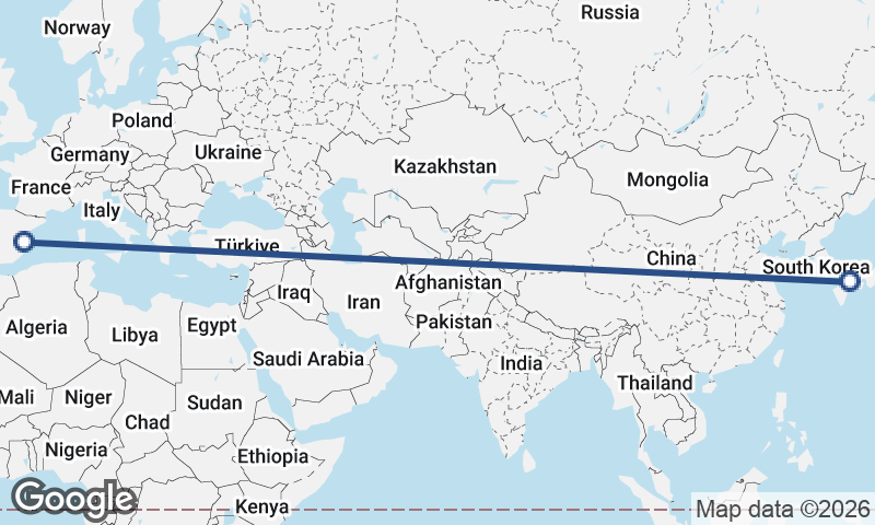 Hiroshima to Valencia