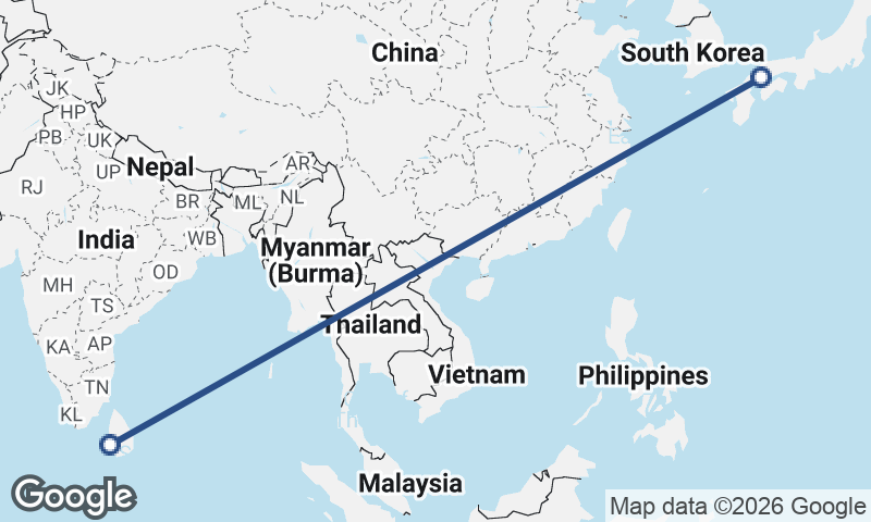 Hiroshima to Colombo