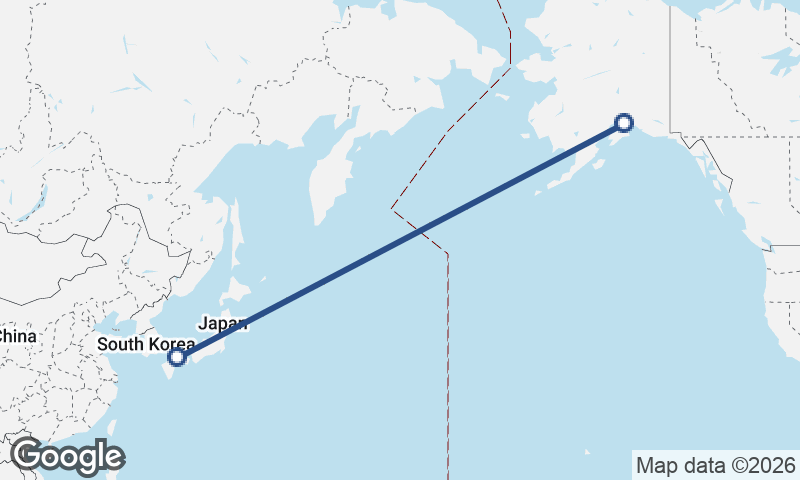Hiroshima to Anchorage