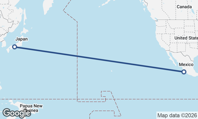 Ōsaka to Manzanillo