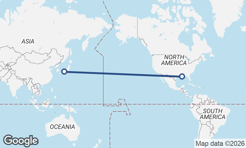 Ōsaka to New Orleans