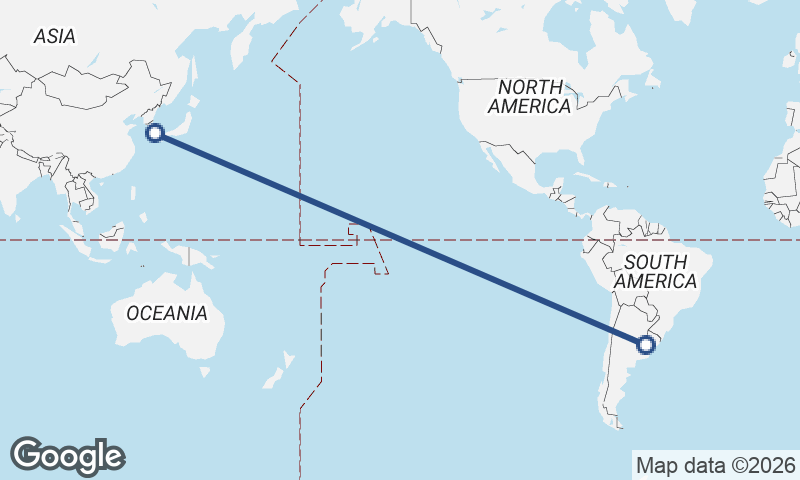 Busan to Buenos Aires