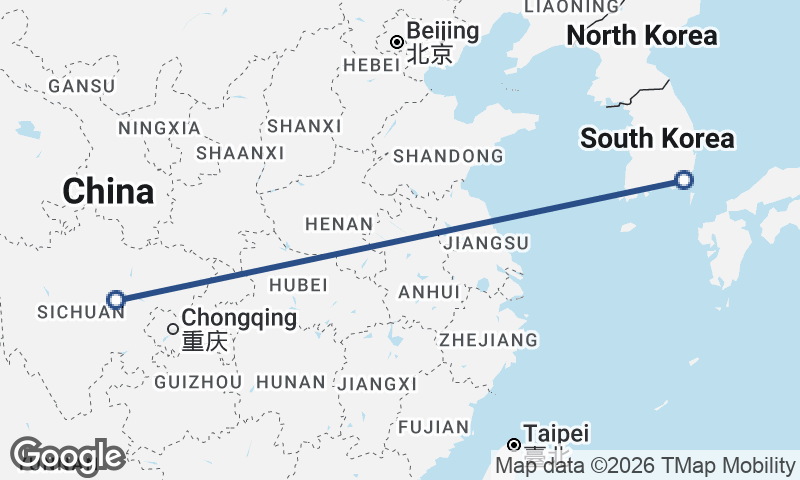 Busan to Chengdu