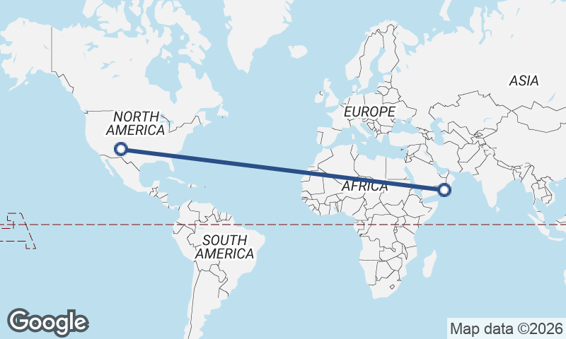Albuquerque to Şalālah