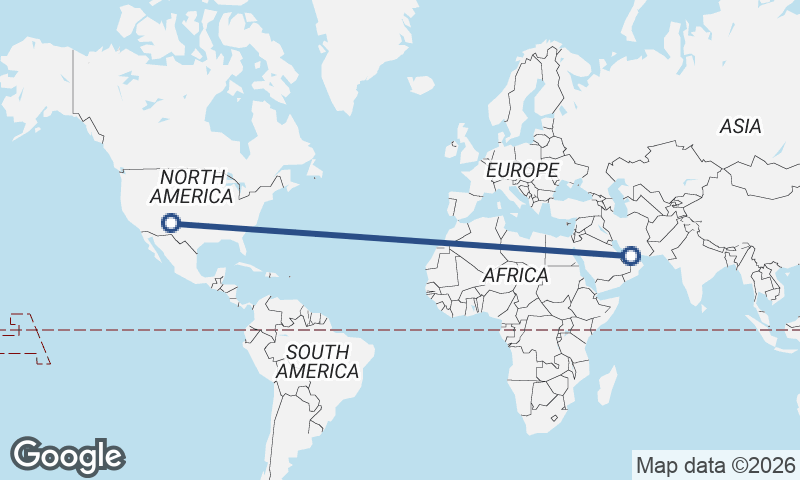 Albuquerque to Dubai