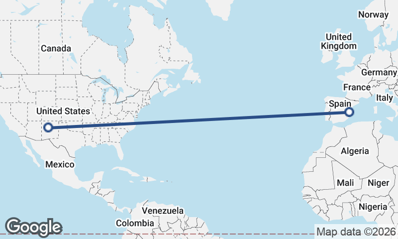 Albuquerque to Valencia