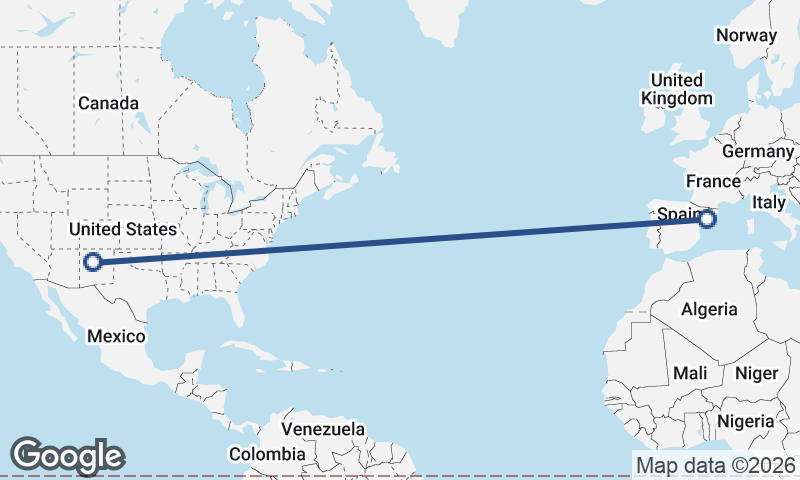 Albuquerque to Tarragona