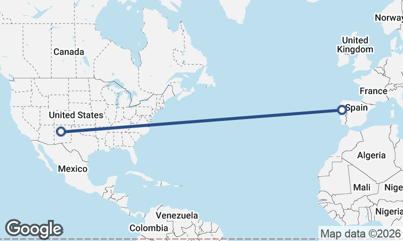 Albuquerque to Porto