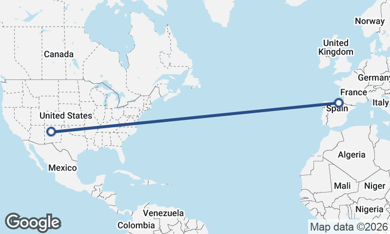 Albuquerque to Bilbao