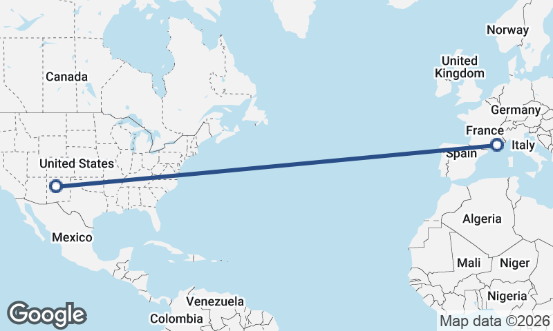 Albuquerque to Marseille