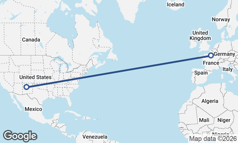 Albuquerque to Paris