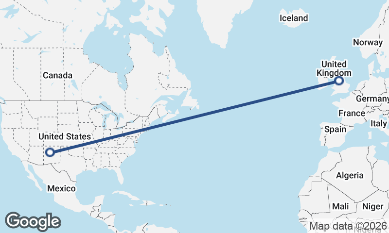 Albuquerque to Manchester