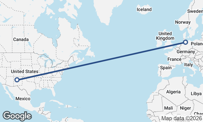 Albuquerque to Hamburg