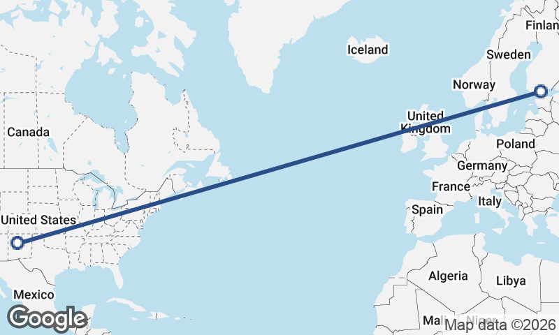 Albuquerque to Helsinki