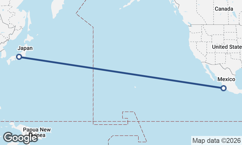 Nagoya to Manzanillo