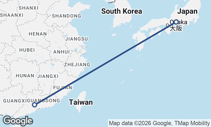 Nagoya to Guangzhou