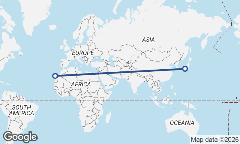 Nagoya to Las Palmas de Gran Canaria