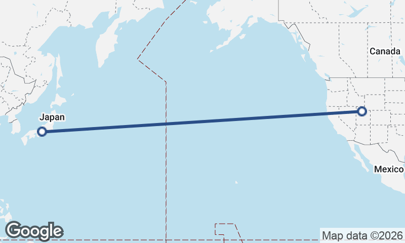 Nagoya to Salt Lake City